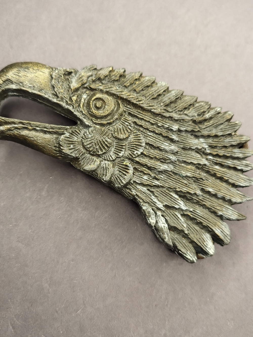 JR Gray Eagle Belt Buckle